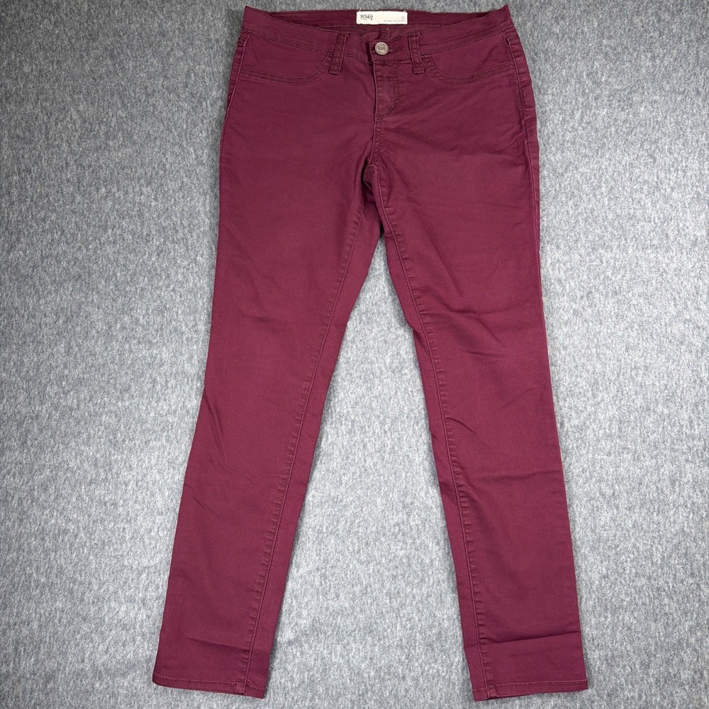 RSQ Jeans Size Womens 9 Skinny Miami Jegging‎ Maroon Mid Rise Denim